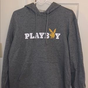 Grey Playboy Hoodie